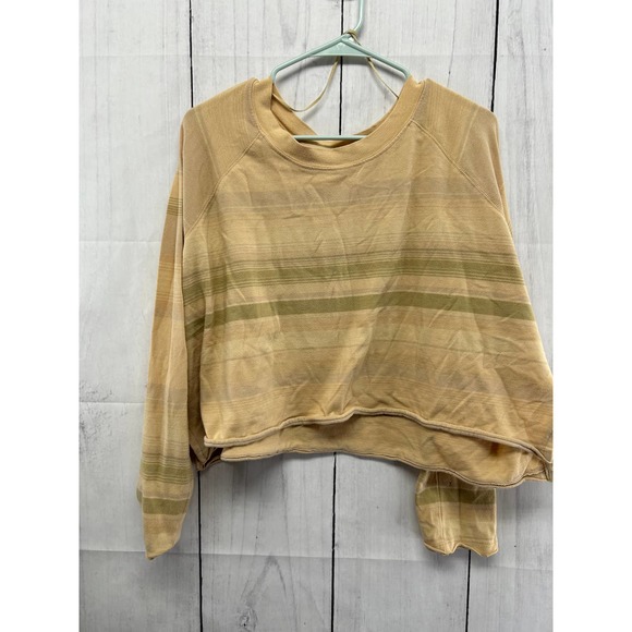 Free People We the Free Baja Long Sleeve Cropped Oversized Tee Size Medium - Picture 5 of 7